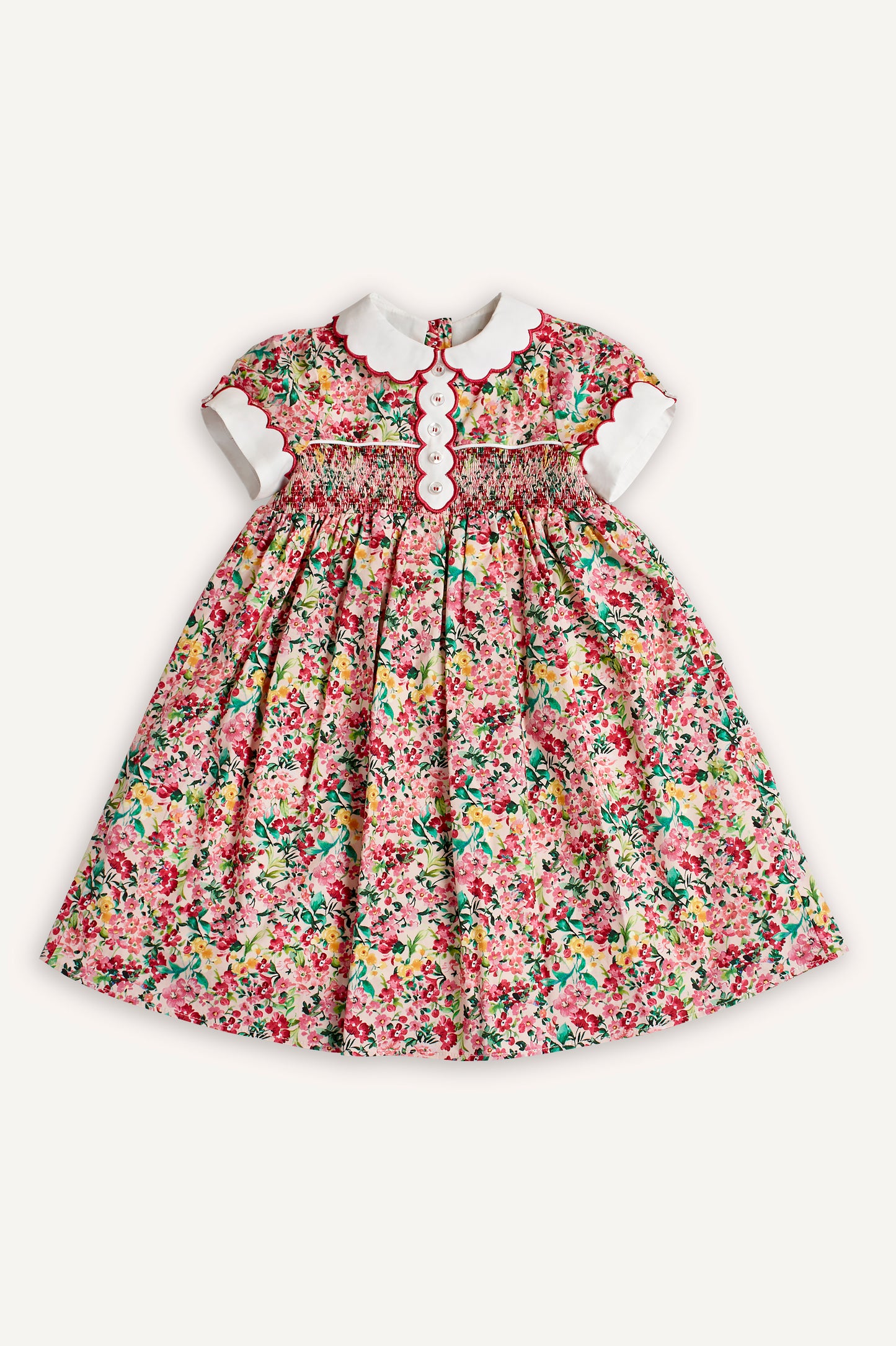 NAKIŞ DETAYLI BEBE YAKA ELBİSE